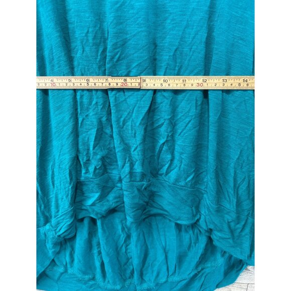 Robins Nest Maternity‎ Top Women's Large Teal High-Low Top Crochet Neckline - Picture 4 of 7